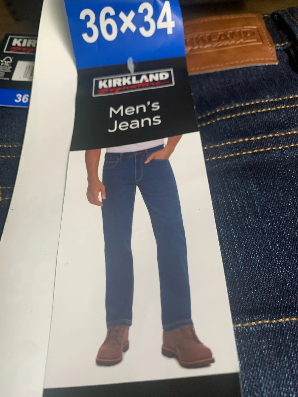 Kirkland Signature Men's Straight Dark Indigo Jeans BNWT